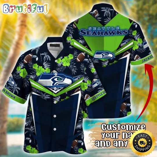 Discover Customized Seattle Seahawks Summer Football Aloha Hawaiian Shirt