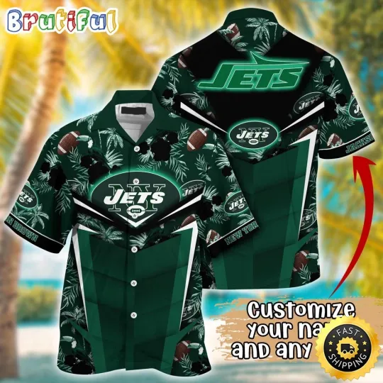 Discover Customized New York Jets Summer Football Aloha Hawaiian Shirt