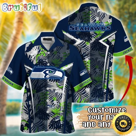 Discover Customized Seattle Seahawks Summer Football Tropical Hawaiian Shirt