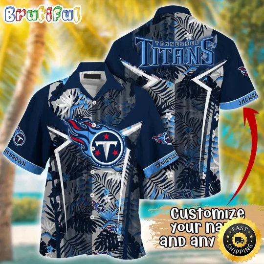 Discover Customized Tennessee Titans Summer Football Tropical Hawaiian Shirt