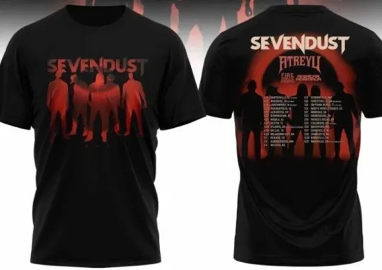 Discover New Sevendust Band Rock Music Tour 2026 Black S to 5XL 3D Shirt ZL656