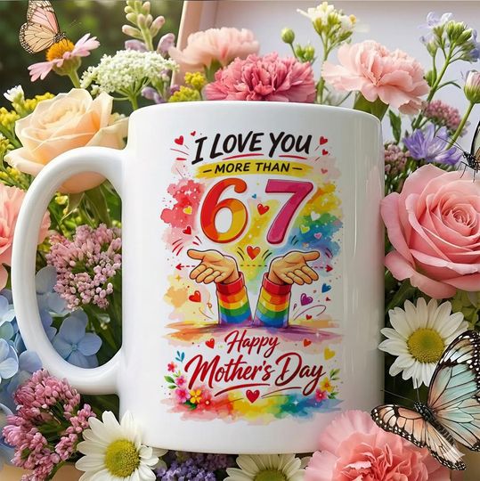 Discover Custom Mom Coffee Mug, I Love You More Than 6 7 Coffee Cup, Happy Mothers Day Birthday Gift For Mom Mama Grandma Her, Cute Family Keepsake