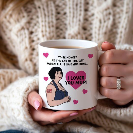Discover Mum Ceramic Love Heart Mug, Funny Mum Cup, Mother's Day Gift, Birthday 'I Loves You Mum' Mug, When All is Said and Done I Loves You Cup