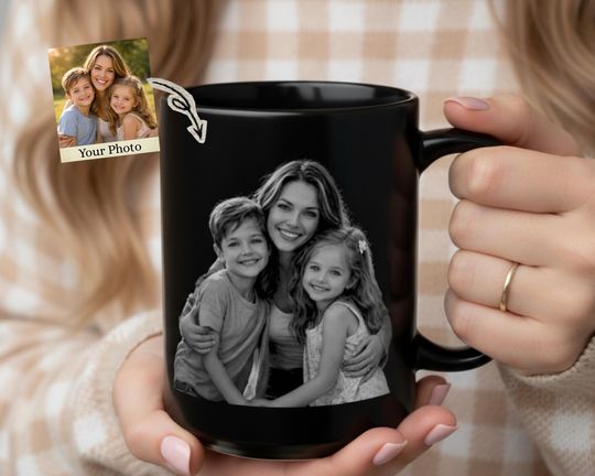 Discover Custom Photo Mug for Mom, Best Mom Ever Mug, Personalized Mug with Kids Names, Mother's Day Gift, Photo Coffee Mug, Gift for Mom from Kids