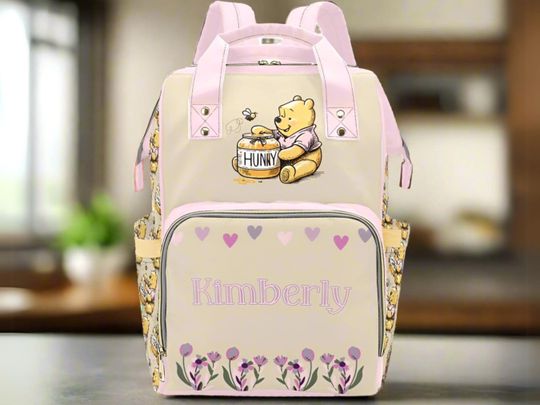 Discover Winnie the Pooh Diaper Bag Backpack Personalized Tigger Waterproof Baby Shower Gift for Girls