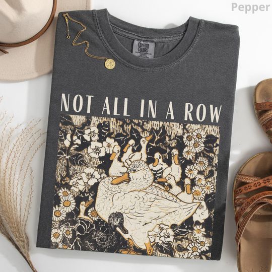 Discover Comfort Colors Ducks Not in A Row Shirt, Funny Vintage Retro Animal Shirt, Homesteading Mama Duck Graphic Tee, Cottagecore Gift for Mom