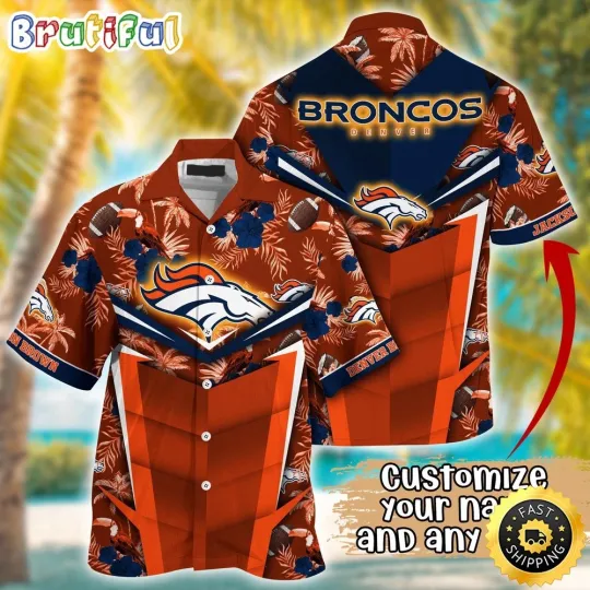 Discover Customized Denver Broncos Summer Football Aloha Hawaiian Shirt