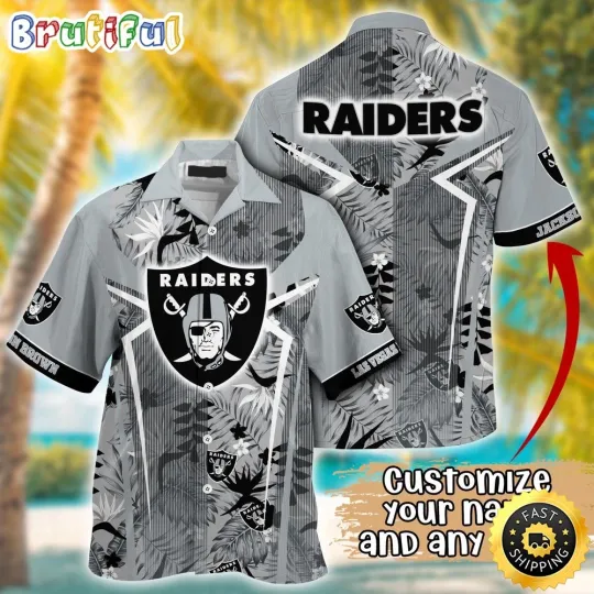 Discover Customized Las Vegas Raiders Summer Football Tropical Hawaiian Shirt