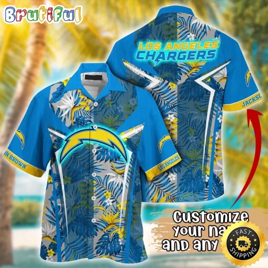 Discover Customized Los Angeles Chargers Summer Football Tropical Hawaiian Shirt