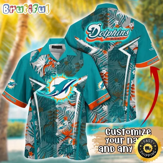Discover Customized Miami Dolphins Summer Football Tropical Hawaiian Shirt