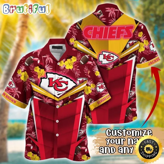 Discover Customized Kansas City Chiefs Summer Football Aloha Hawaiian Shirt