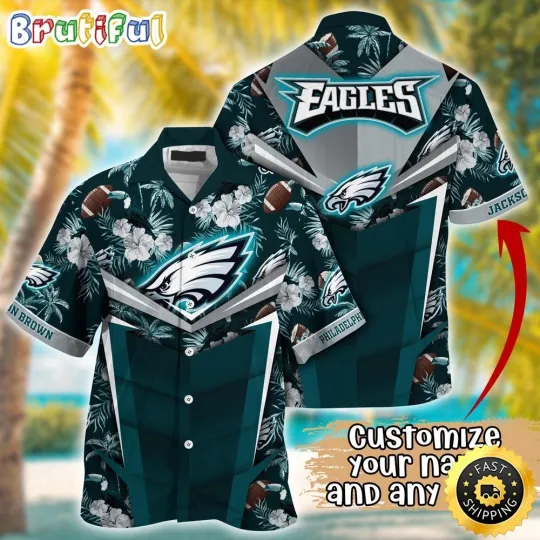 Discover Customized Philadelphia Eagles Summer Football Aloha Hawaiian Shirt