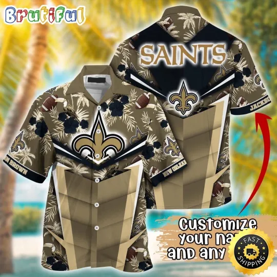 Customized New Orleans Saints Summer Football Aloha Hawaiian Shirt
