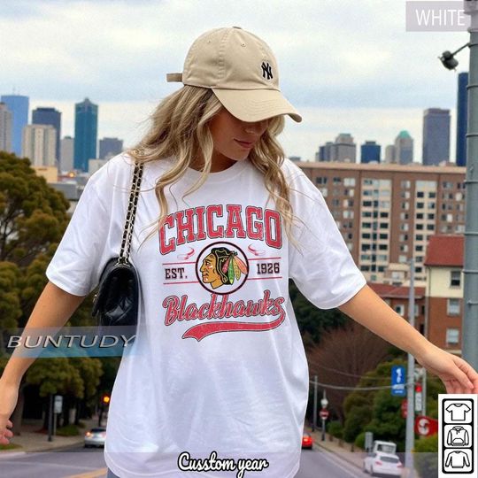 Discover Vintage Chicago Blackhawks Hockey T-shirt, Chicago Hockey Shirt, Retro Blackhawks
