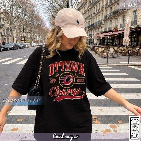 Discover Vintage Ottawa Charge T-shirt, Charge Crewneck, Ottawa Hockey Fan shirt, Hockey Women, Retro 90s Charge