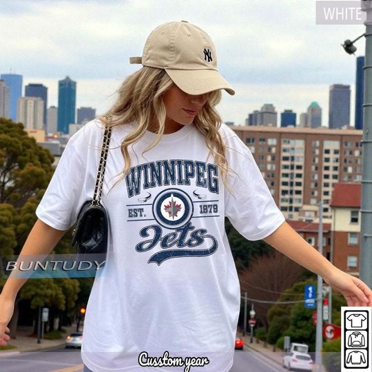 Discover Vintage Winnipeg Jets Hockey T-shirt, Winnipeg Hockey Crewneck, Retro Jets Shirt