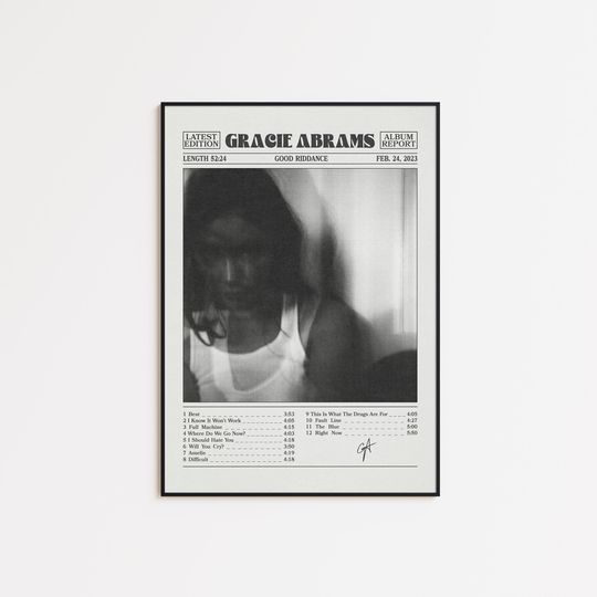 Discover Gracie Abrams Retro Newspaper Print, Good Riddance Poster, Gracie Abrams, Gracie Abrams Posters no Frame