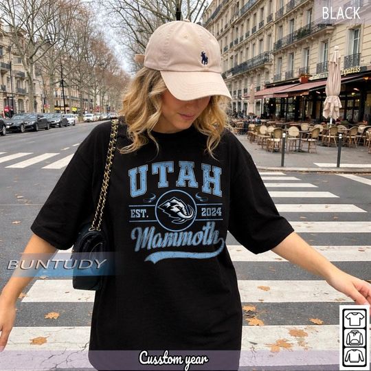 Vintage Utah Mammoth Hockey T-shirt, Utah Hockey Crewneck, Retro Mammoth Shirt