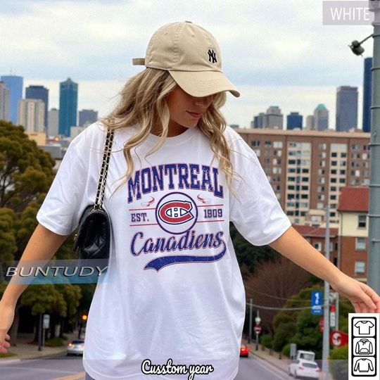 Discover Vintage Montreal Canadiens Hockey T-shirt, Montreal Crewneck, Retro Canadiens Hockey Tee