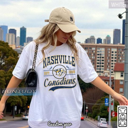 Discover Vintage Nashville Predators Hockey, Nashville Hockey Crewneck, Retro Predators Shirt