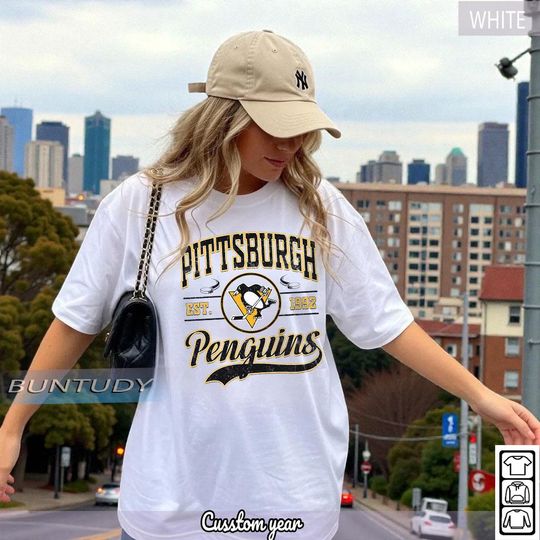 Discover Vintage Pittsburgh Penguins Hockey T-shirt, Penguins Crewneck Shirt, Retro Hockey