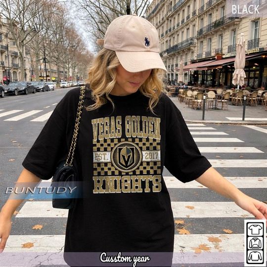 Discover Vegas Golden Knights Vintage Hockey T-shirt, Vegas Hockey Crewneck, Retro Knights Shirt