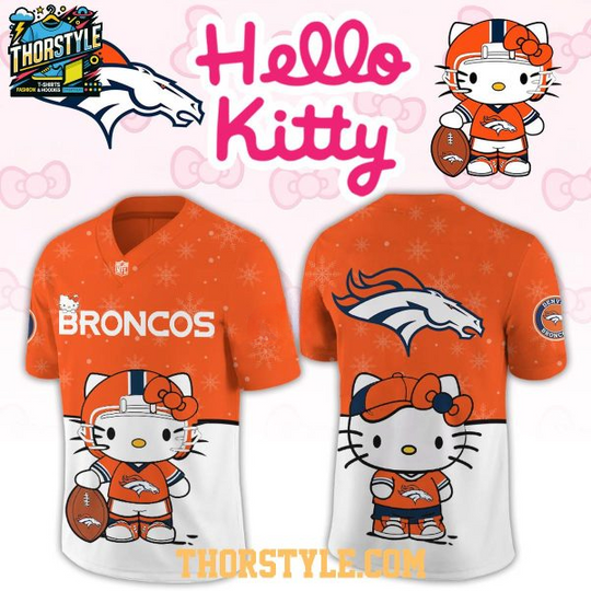 Discover Denver Broncos Hello Kitty Gameday Football Jersey