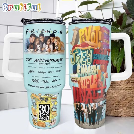 Discover Friends 30th Anniversary Signature 40oz Tumbler With Handle