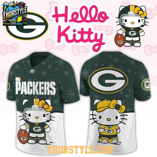 Green Bay Packers Hello Kitty Gameday Football Jersey
