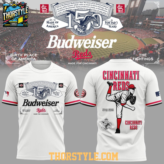 Cincinnati Reds x Budweiser 150 Years 2026 T-Shirt