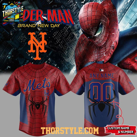 Discover Personalized New York Mets Spider-Man 2026 Classic Day Baseball Jersey