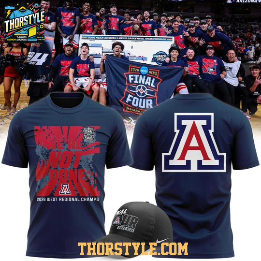 Arizonna Wildcats Men’s Basketball Final Four Locker Room 2026 T-Shirt