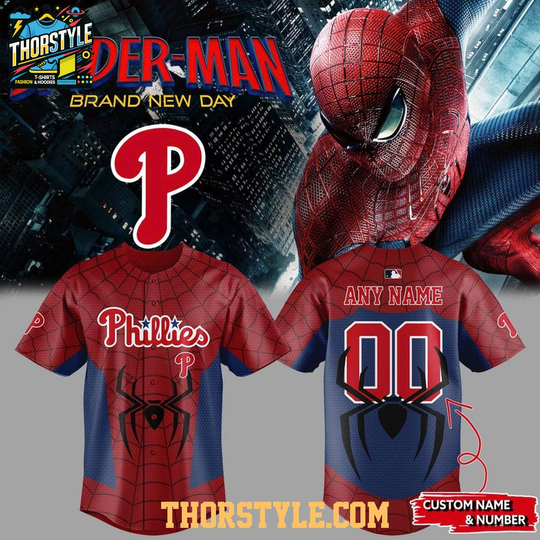 Personalized Philadelphia Phillies Spider-Man 2026 Classic Day Baseball Jersey