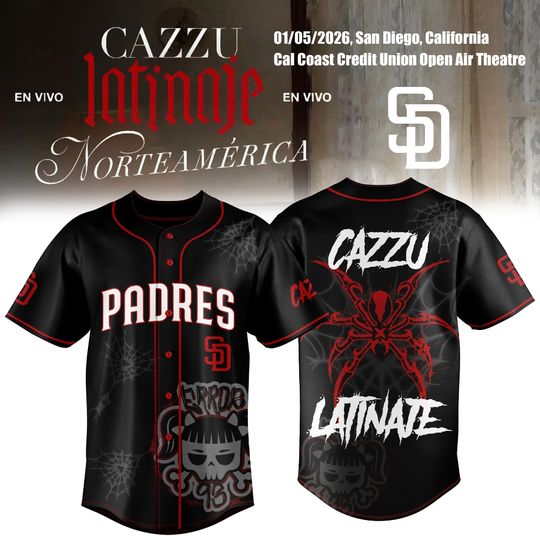 Discover San Diego Padres X Cazzu Latinaje En Vivo Tour Exclusive Jersey