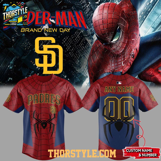 Discover Personalized San Diego Padres Spider-Man 2026 Classic Day Baseball Jersey