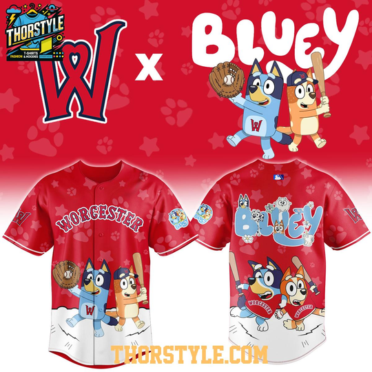 Worcester Red Sox BlueyDad Night 2026 Minor Game Baseball Jersey