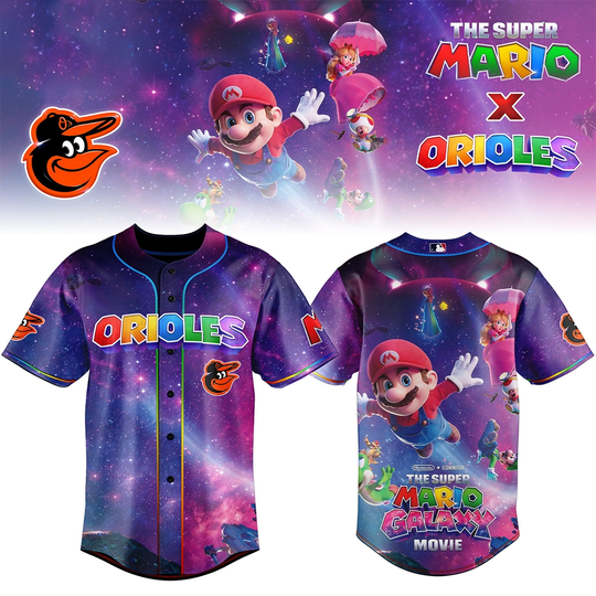 Discover Baltimore Orioles Super Mario Galaxy Movie Baseball Jersey 2026