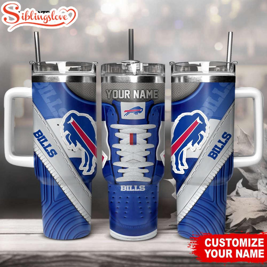 Discover Custom Name Buffalo Bills Sneaker football Tumbler 40Oz Handle