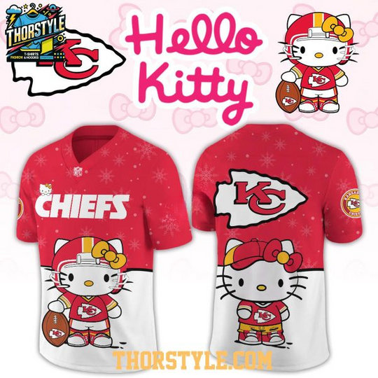 Discover Kansas City Chiefs Hello Kitty Gameday Football Jersey