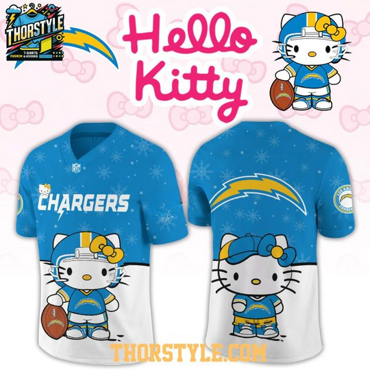 Discover Los Angeles Chargers Hello Kitty Gameday Football Jersey