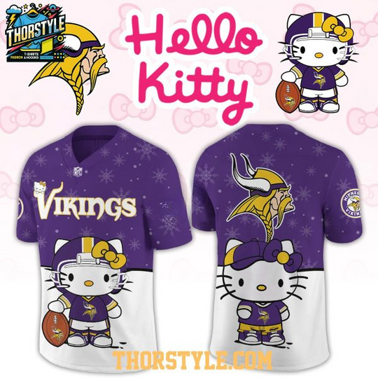 Discover Minnesota Vikings Hello Kitty Gameday Football Jersey