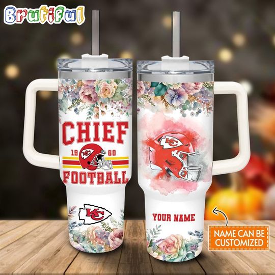 KC Chiefs Football 40oz Tumbler With Handle