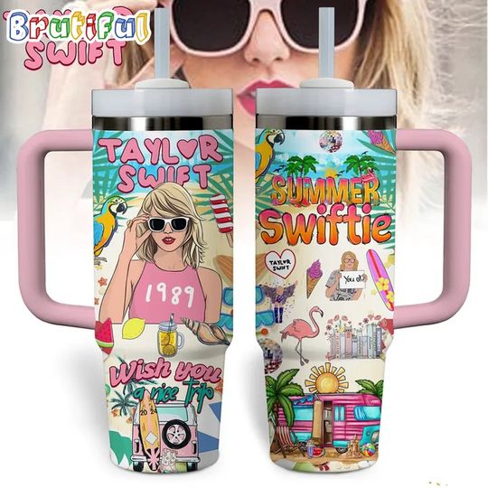 Discover Swift Music Summer taylor version 40oz Tumbler With Handle