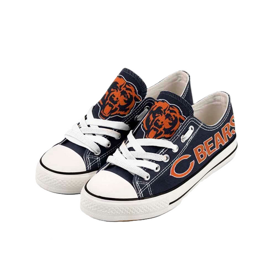 Chicago Bears Low Top Sneakers, Football Lover Shoes, Gift For Fan