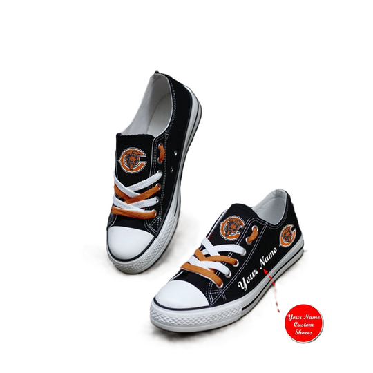 Chicago Bears Personalized Low Top Sneakers, Football Lover Shoes, Gift For Fan