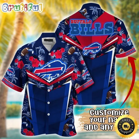 Customized Buffalo Bills Summer Football Aloha Hawaiian Shirt