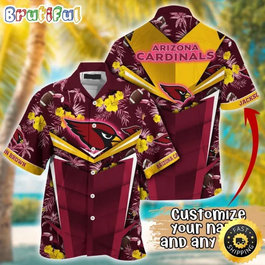Discover Customized Arizonna Cardinals Summer Football Aloha Hawaiian Shirt