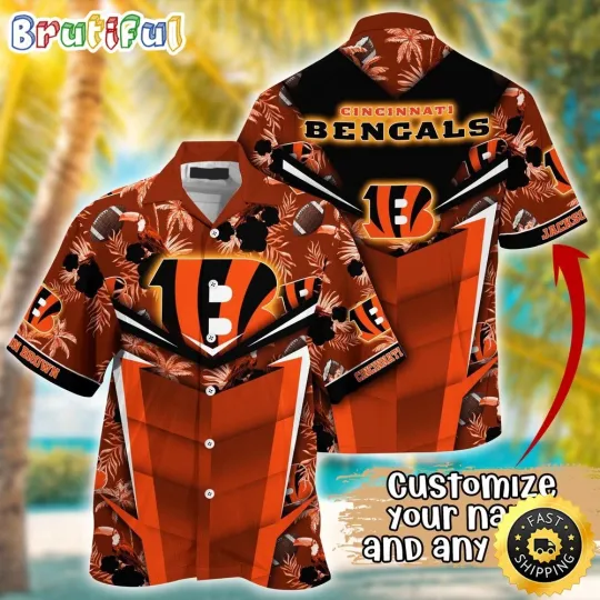 Discover Customized Cincinnati Bengals Summer Football Aloha Hawaiian Shirt