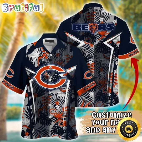 Discover Customized Chicago Bears Summer Football Tropical Hawaiian Shirt