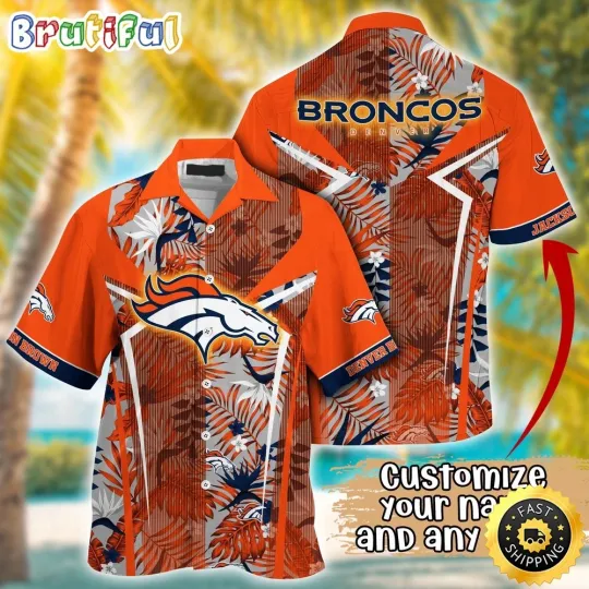 Discover Customized Denver Broncos Summer Football Tropical Hawaiian Shirt